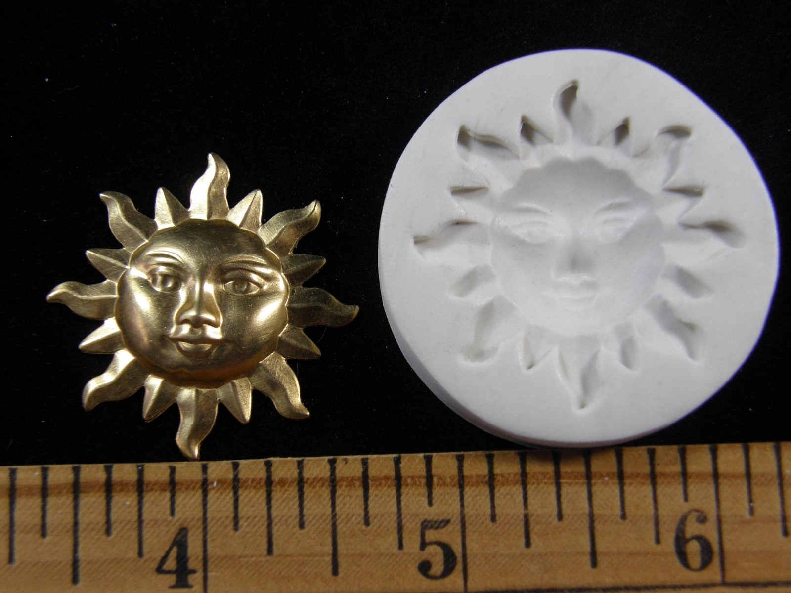 Sun Face (Small) Polymer Clay Mold (#MD1262)