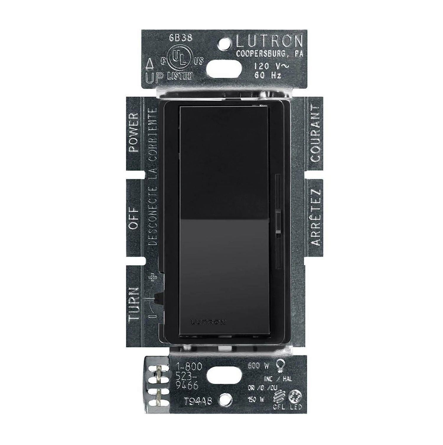 Lutron DVCL-153PH-BL Diva LED+ 3-WAY DIMMER SWITCH Black LED/CFL