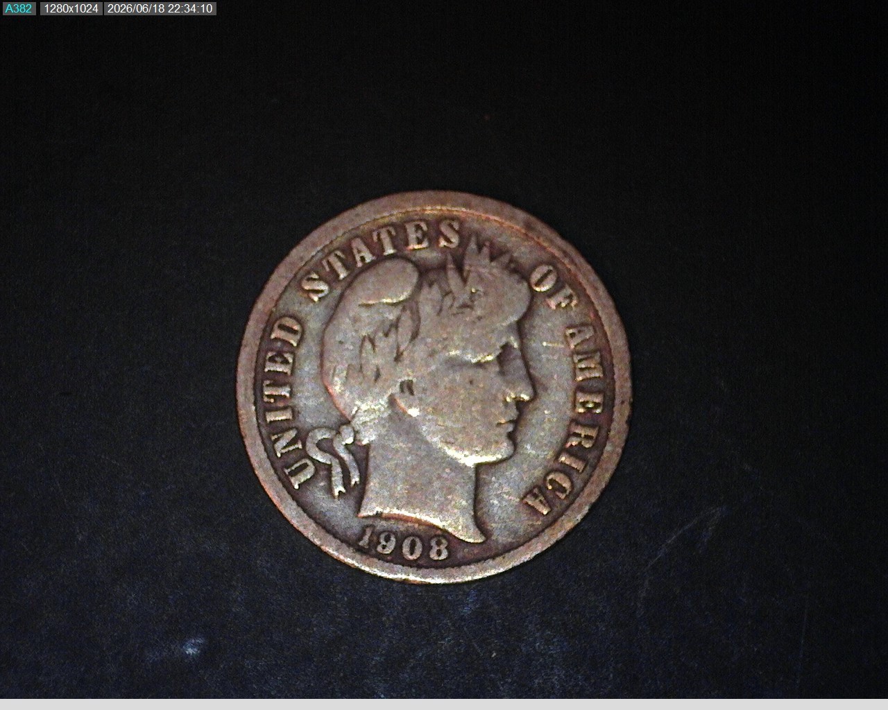 1908 SILVER BARBER DIME