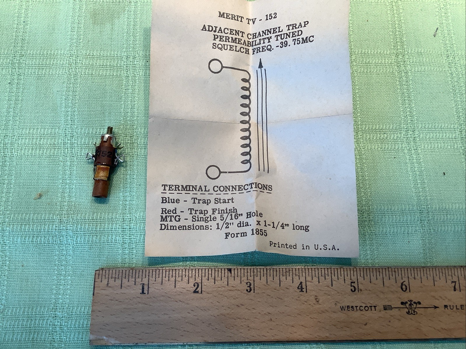 Merit TV-152 Adjacent Channel Trap Squelch Frequency -39.75mHz