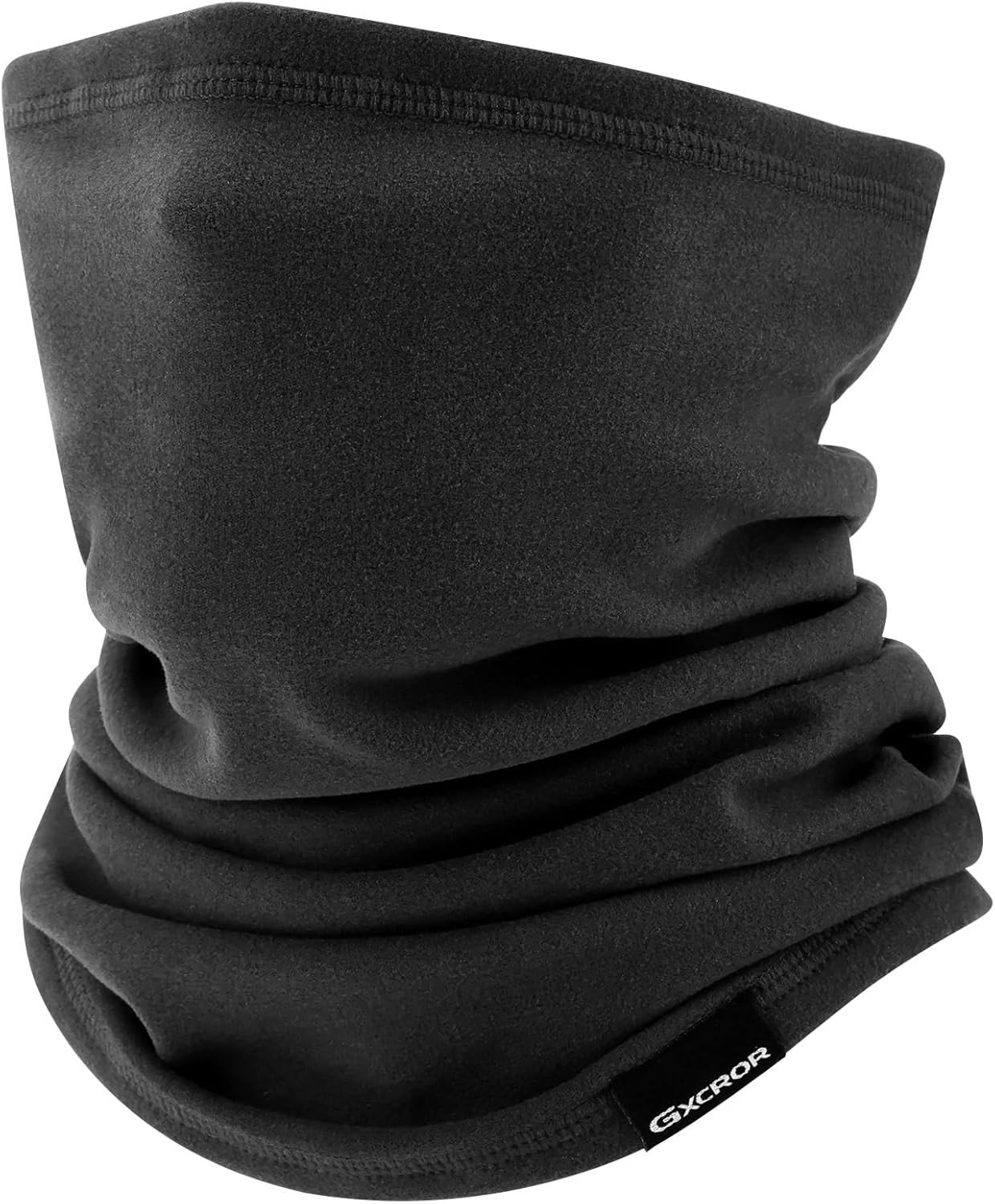 GXCROR Neck Warmer Winter Face Mask Fleece Gaiter Ski Cover Black