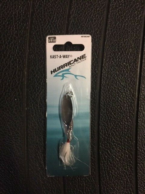 HURRICANE KBT-38CHWT KASTAWAY 3/8OZ BUCKTAIL CHROME (NEW)