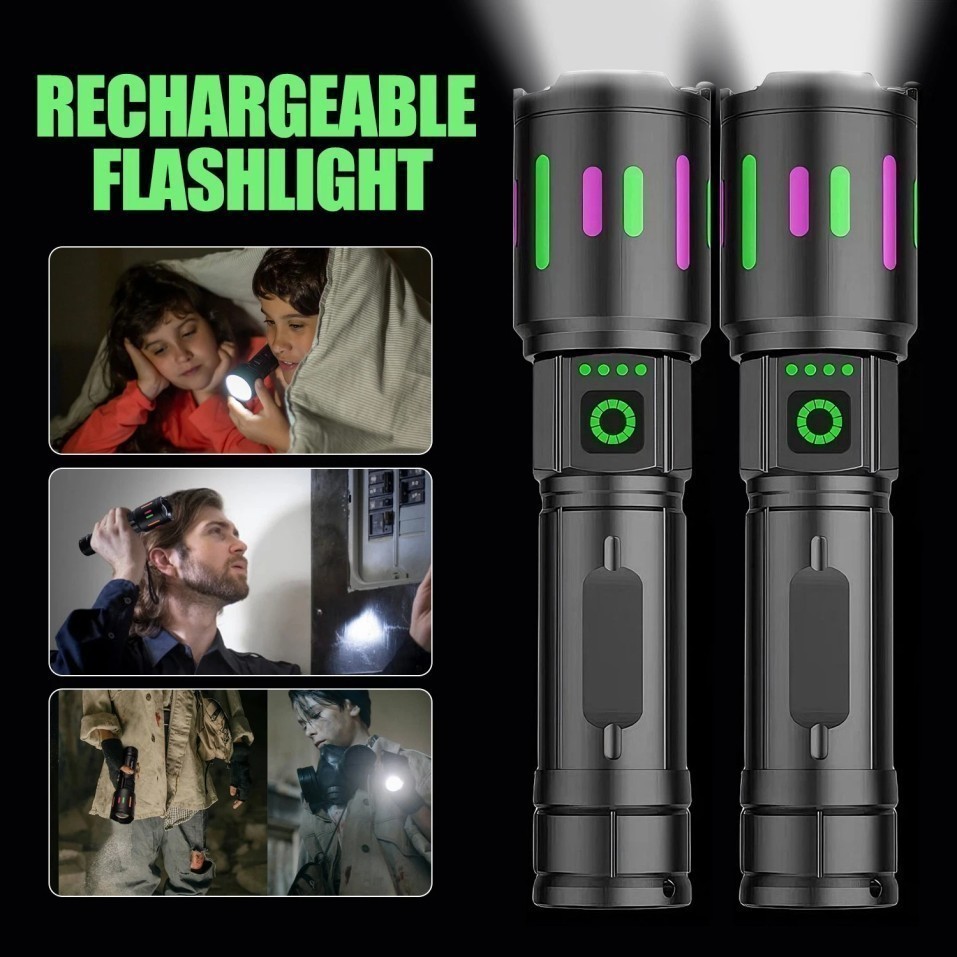350000000 Lumen Super Bright LED Tactical Flashlight Rechargeable Work Light**-*