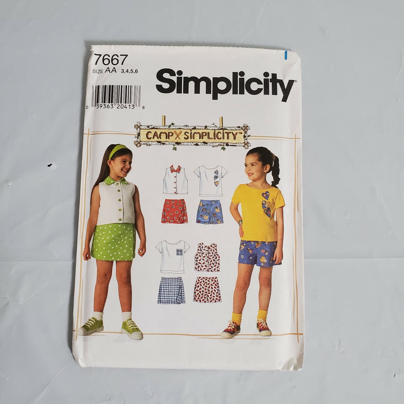 Simplicity Sewing Pattern 7667, Kids pattern, Girls' Blows, Shorts, Knit Top,...