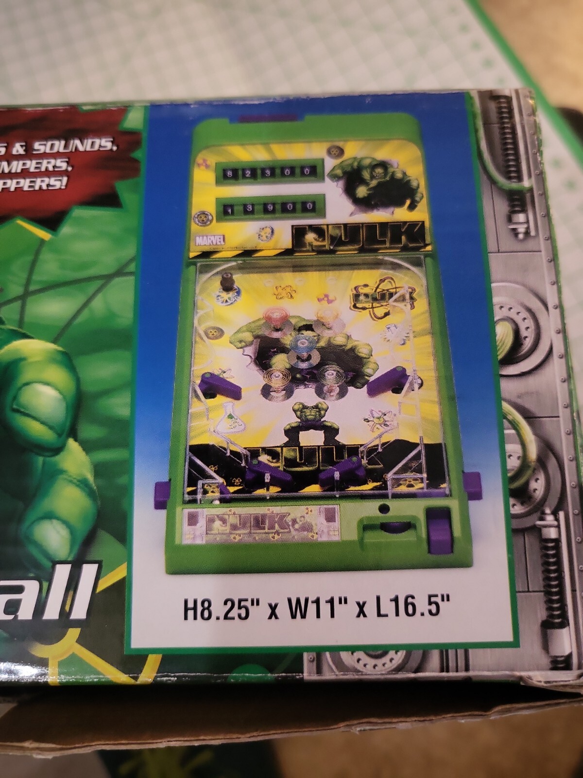 2003 MARVEL THE INCREDIBLE HULK ELECTRONIC PINBALL MACHINE RARE