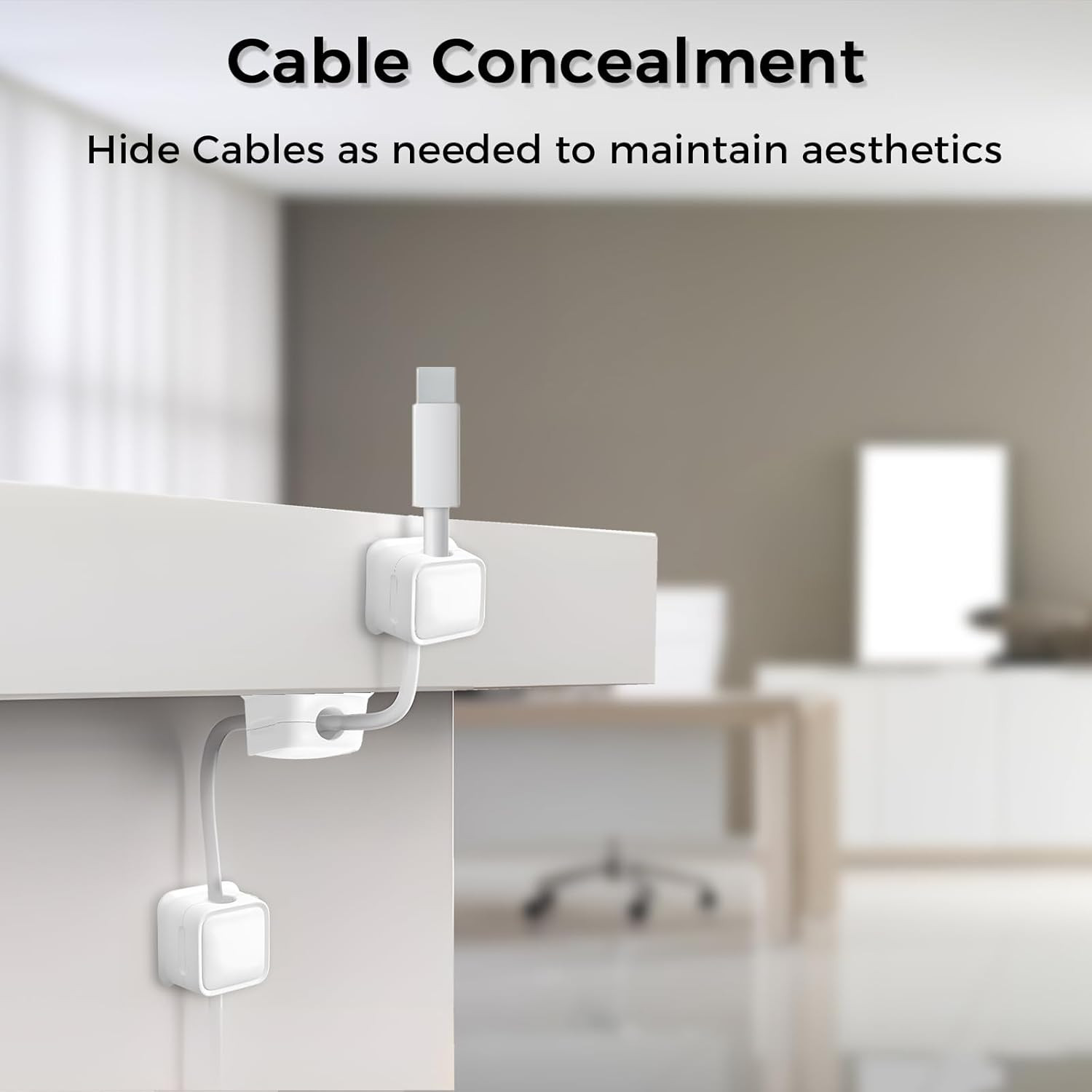 Magnetic Cable Clips 6 Pack Cord Holder Thickened Secure Adhesive Cord Organizer