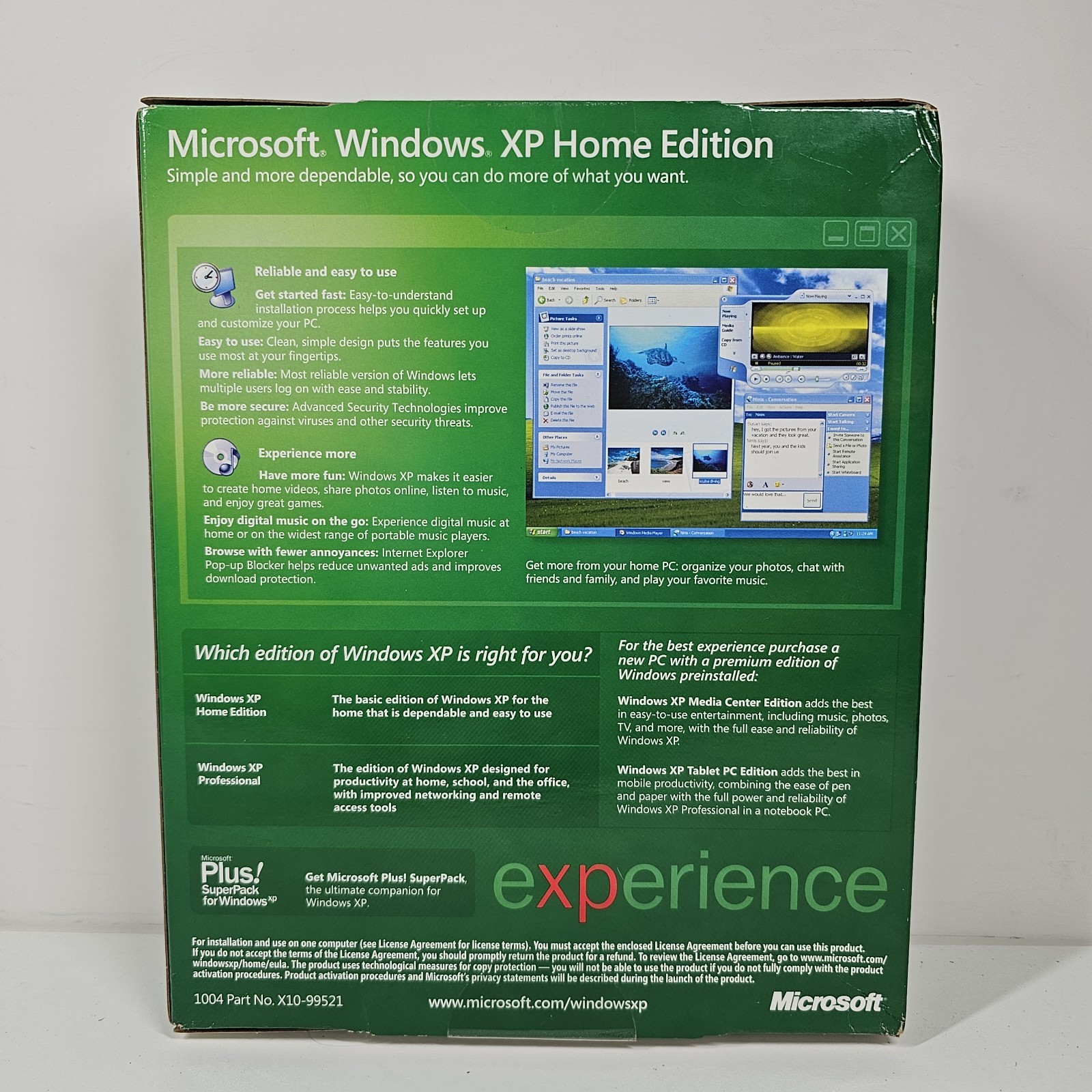 Microsoft Windows XP Home Edition Upgrade Retail Package NEW SEALED