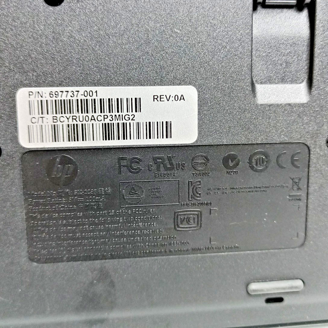 HP USB Wired Keyboard SK-2085 Black PC Computer Keyboard EUC