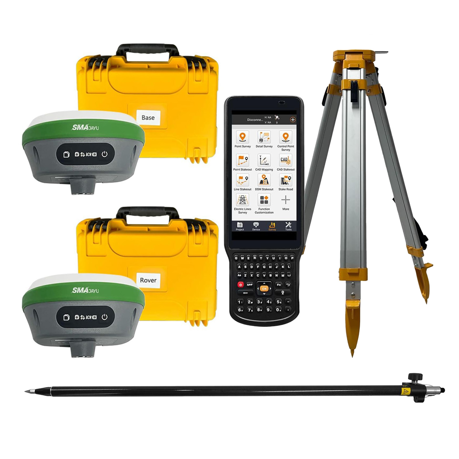 SMA26 RTK GPS Survey Equipment Rover Base PPP Survey with Collector,Pole&Tripod