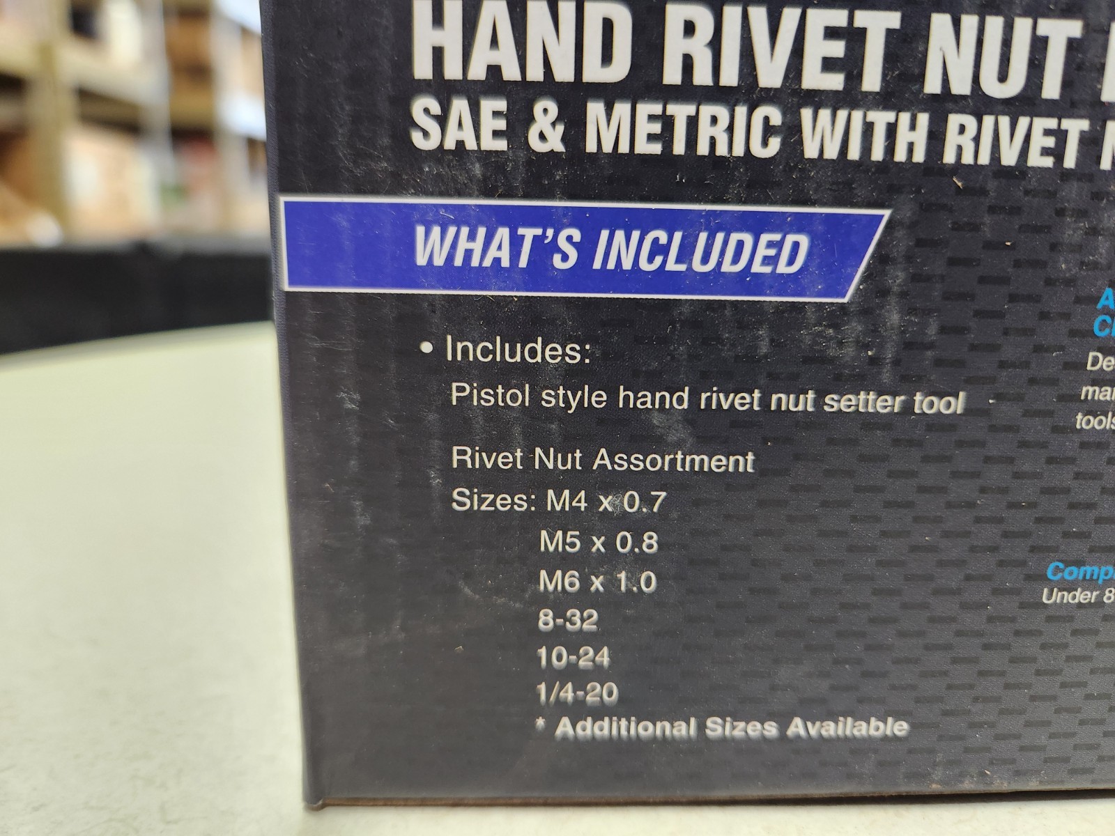 Astro Pneumatic 1443B SAE & Metric Hand Rivet Nut Kit