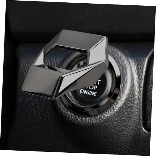Car Engine Start/Stop Button Cover, Push Start Button Cover, Zinc Alloy Car