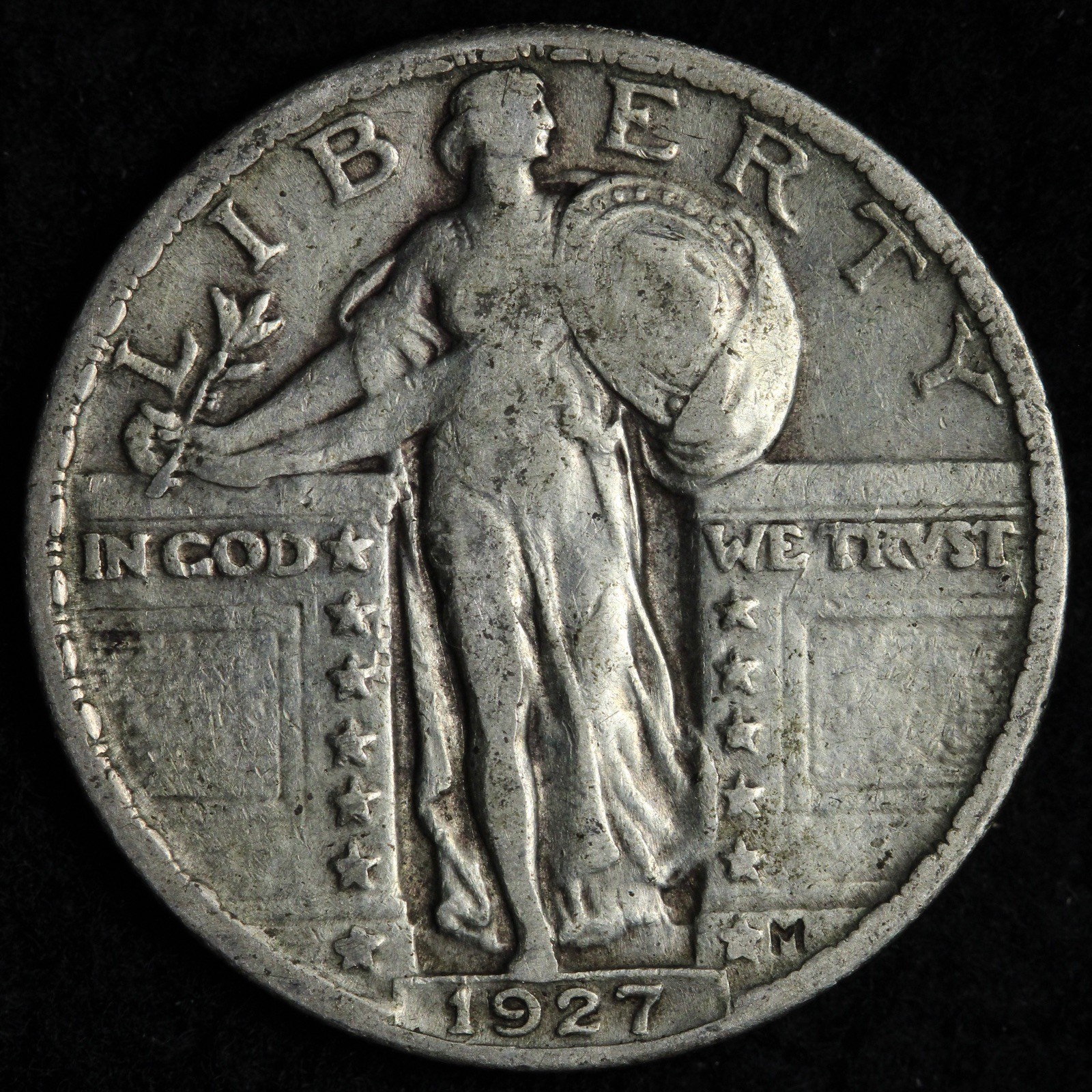 1927 Standing Liberty Silver Quarter XF E279 YOUR