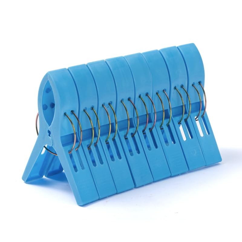 JABINCO Beach Towel Clips - Plastic Clothes Pegs for Chairs, Pack of 8
