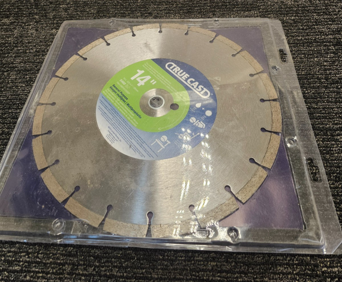 True Cast UNI14125GP 14" x .125 x 1" 5460 RPM General Purpose Diamond Saw Blade