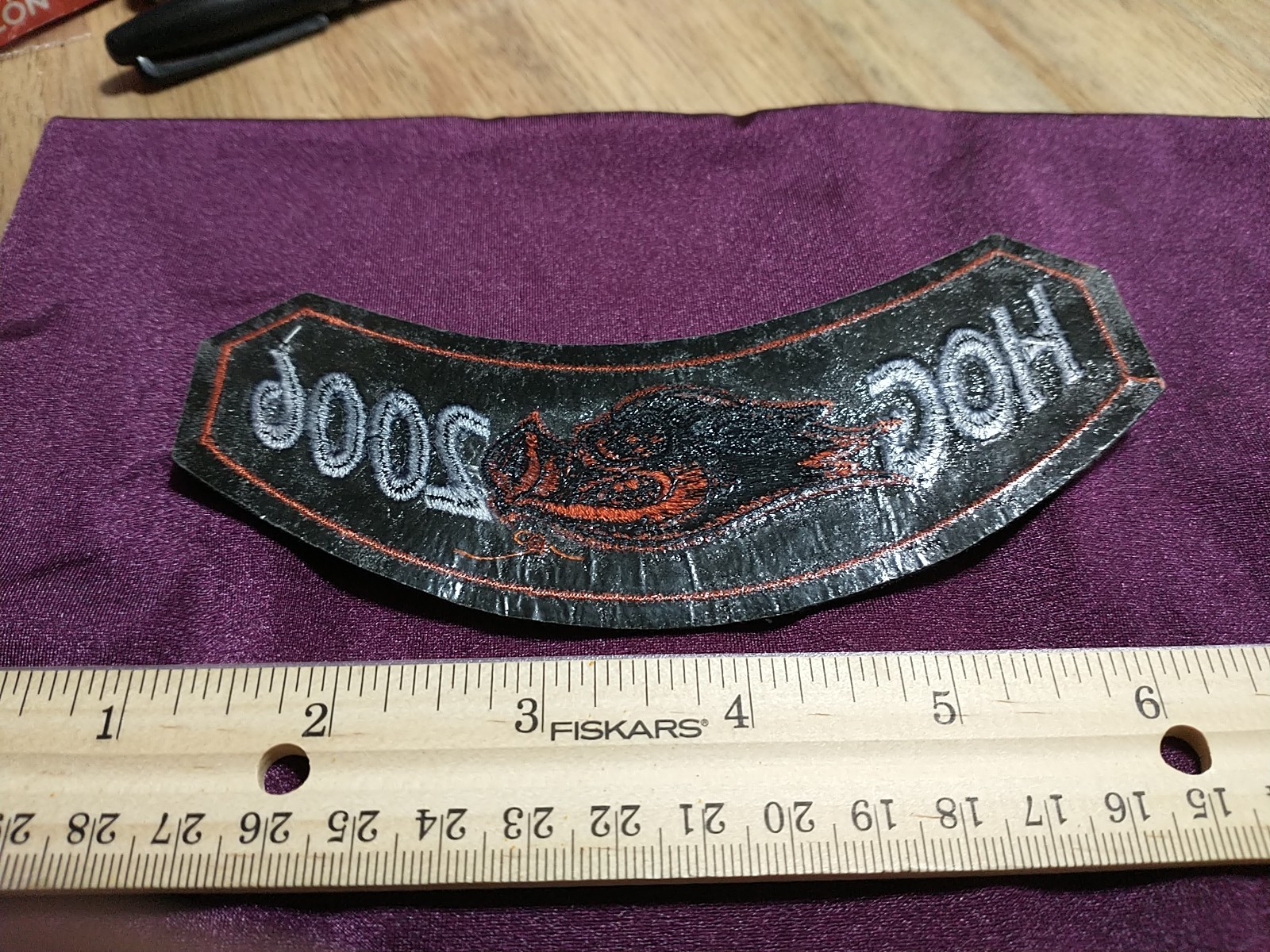 HARLEY DAVIDSON Embroidered Patch 6" X 2" HARLEY OWNERS GROUP 2006 ROCKER PATCH
