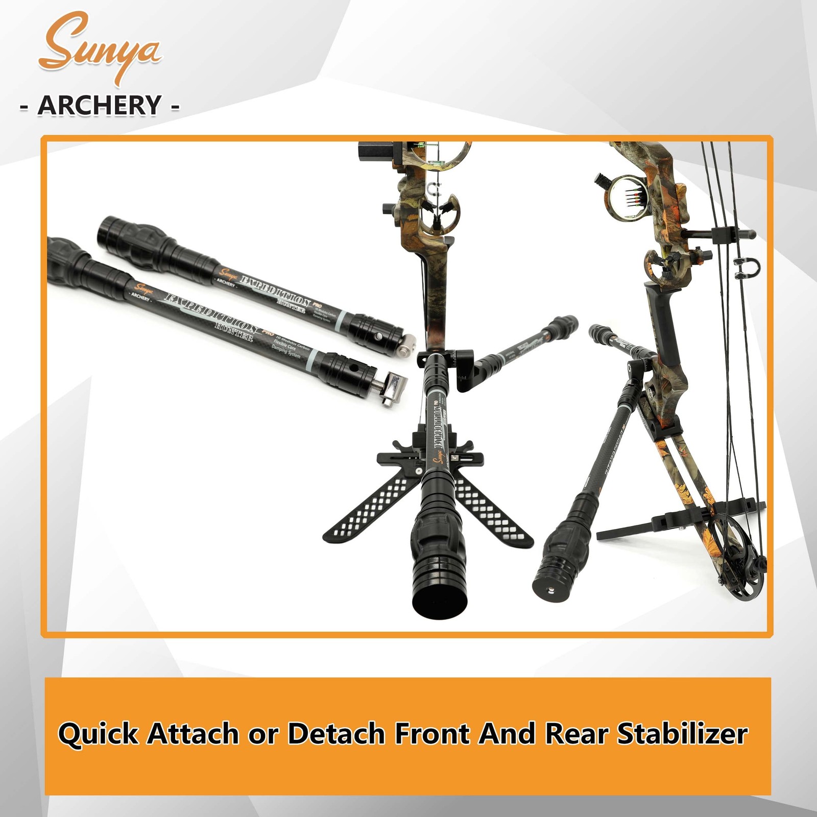 SUNYA Archery Compound Bow Stabilizer Quick Disconnect Mounting Adapter V-Bar...