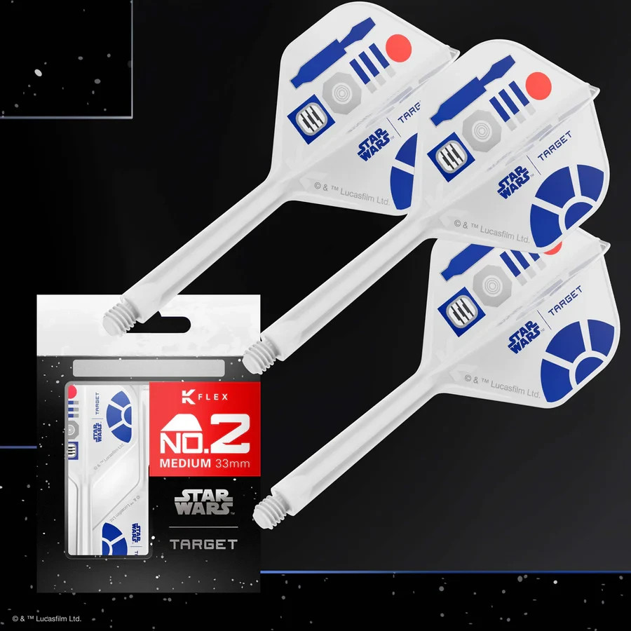 TARGET  STAR WARS R2 D2 K-FLEX 1 PIECE MEDIUM SHAFT & NO2 FLIGHT