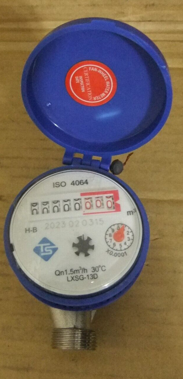 Water Meter Water Flow Meter Cold Water Meter for Garden and Home Use, Measures