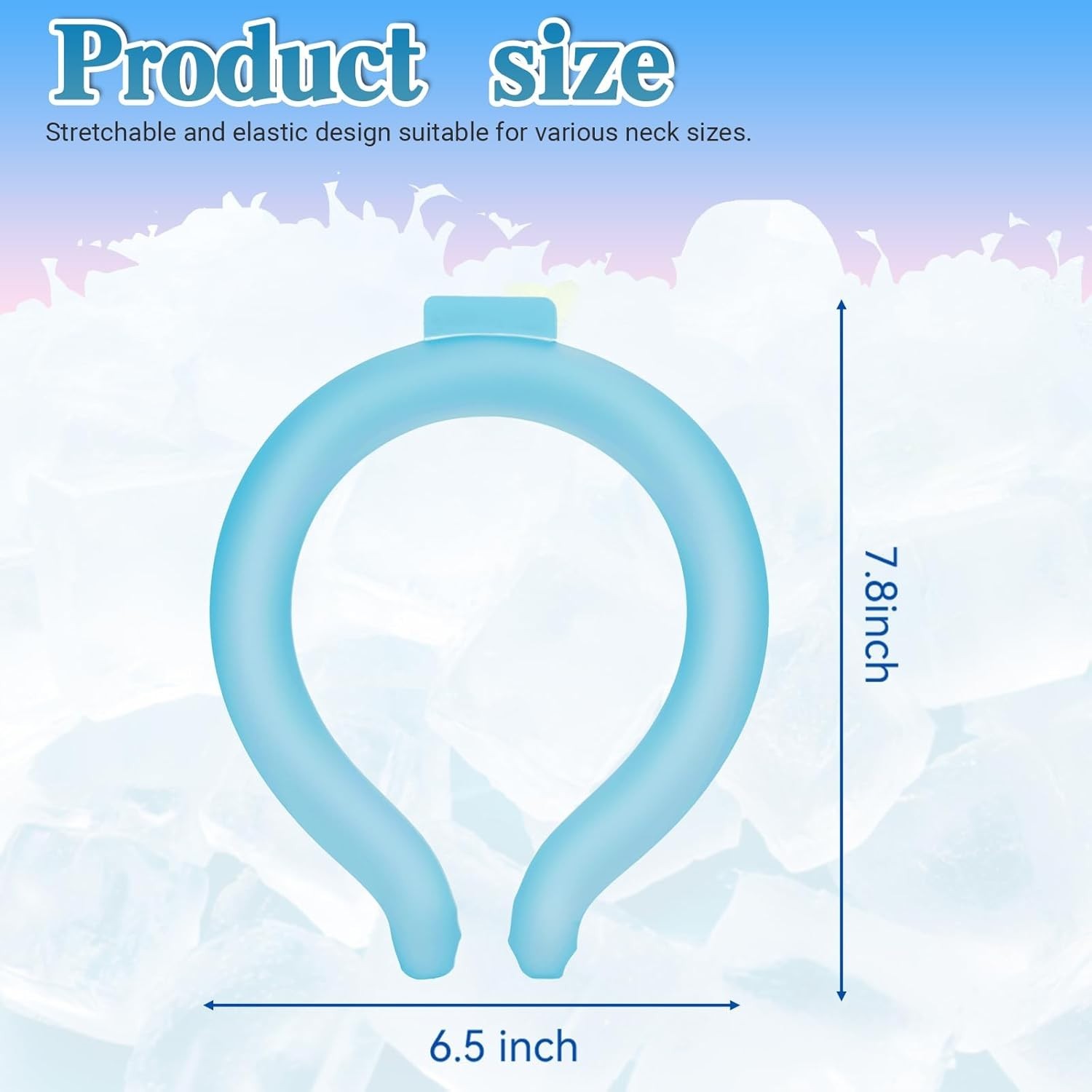 Reusable Neck Cooling Tube in Refreshing Blue - The Ultimate Summer Accessory