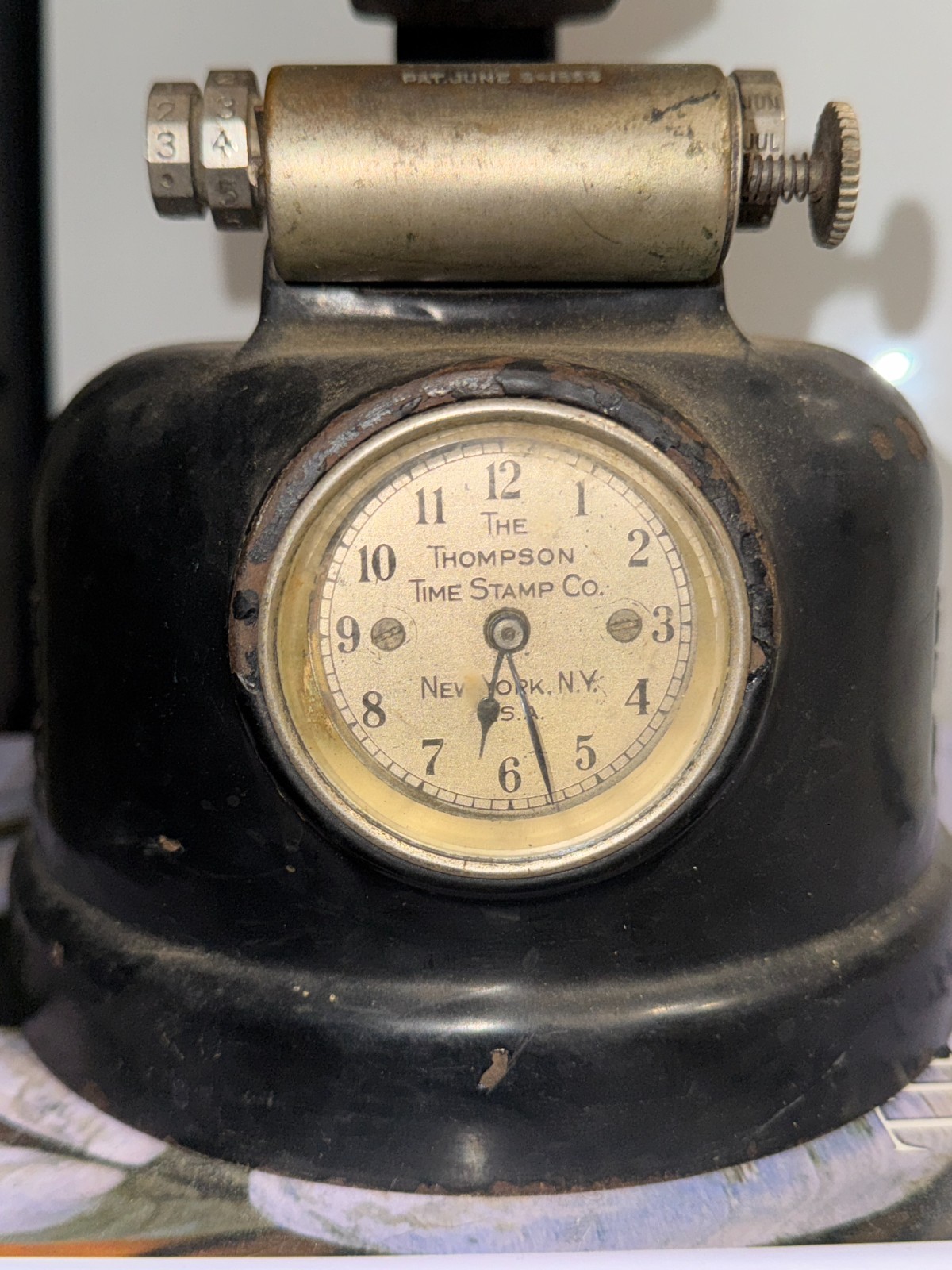 Thompson Time Stamp Co. Date Stamping Office Timekeeping