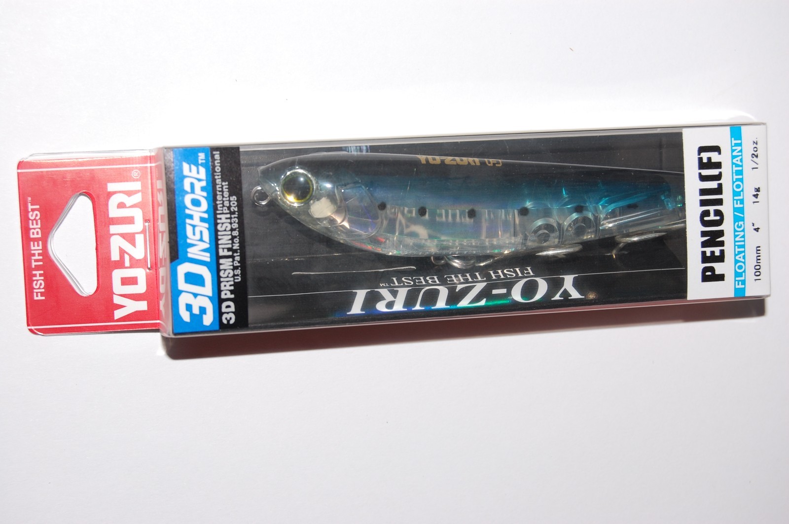 yo zuri 3d inshore pencil walk the dog 4" 1/2oz sardine r1209-ghiw