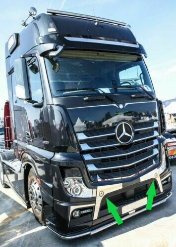 ACTROS    MP4/MP5     Middle Of Bumper Chrome  S.Steel 1 SET.      Fits Mercedes