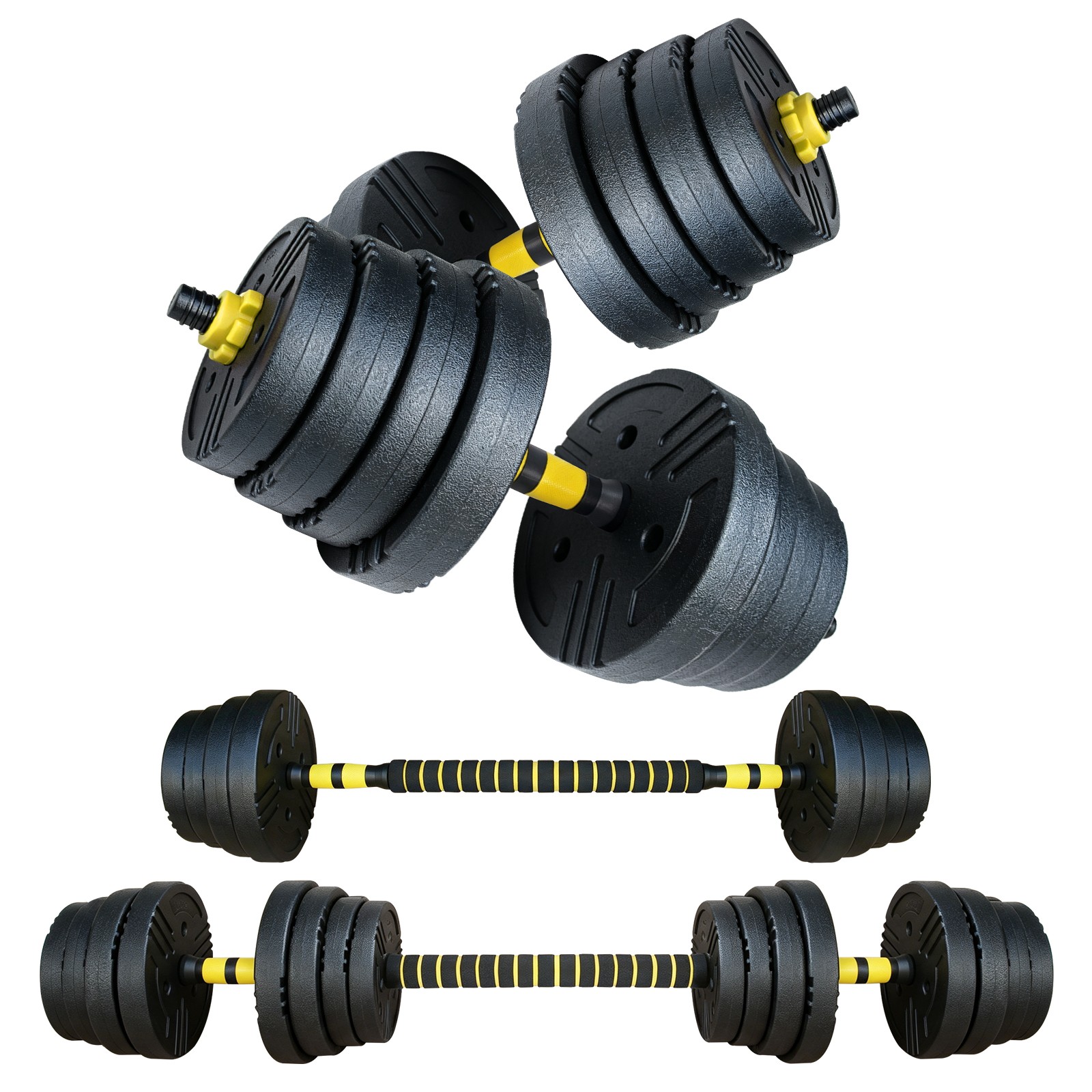 Adjustable Dumbbell Set 66 lbs with Connector for Home Gym