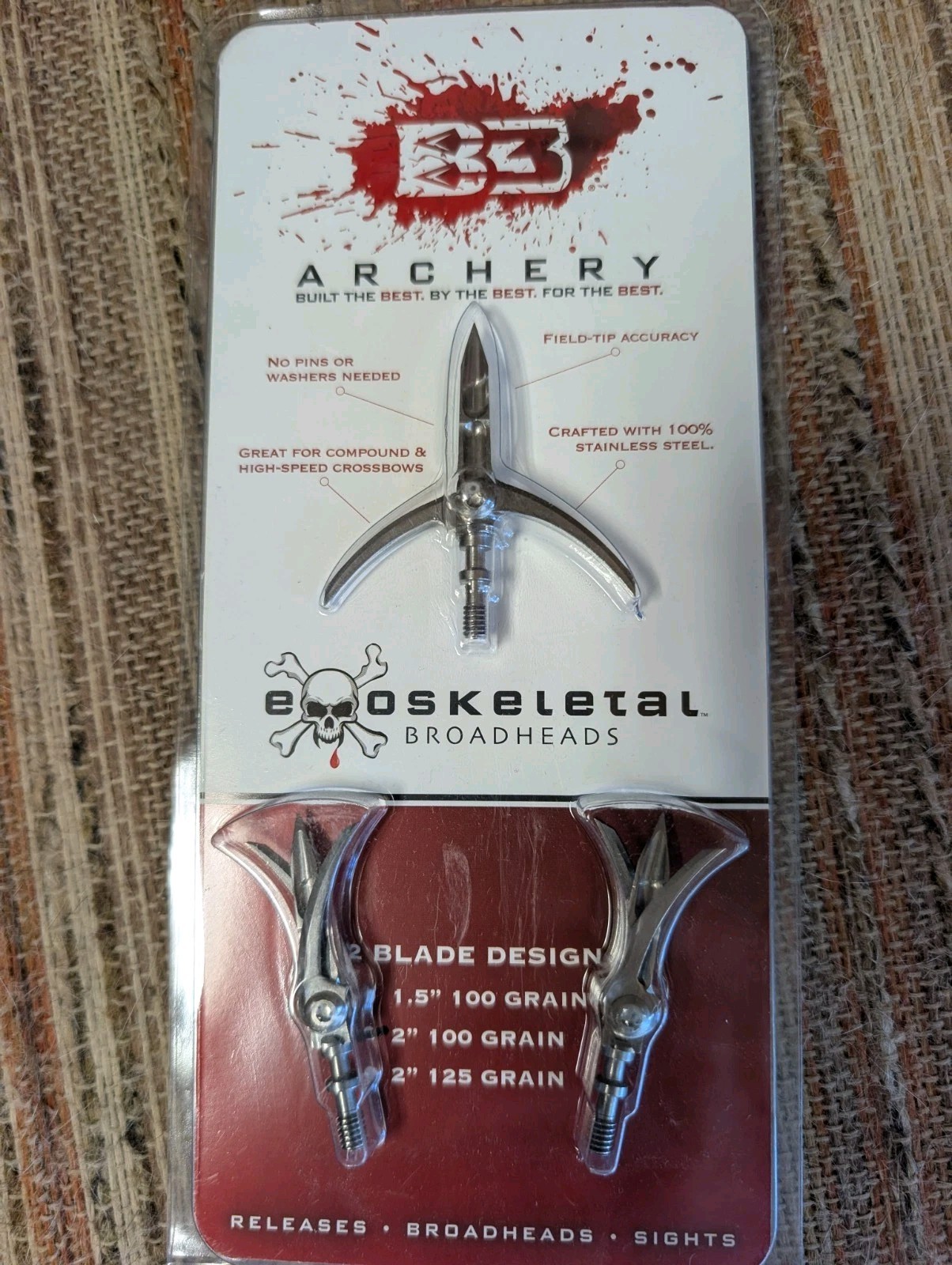 B3 Exoskeletal Mechanical Broadheads 100 Or 125 Grain
