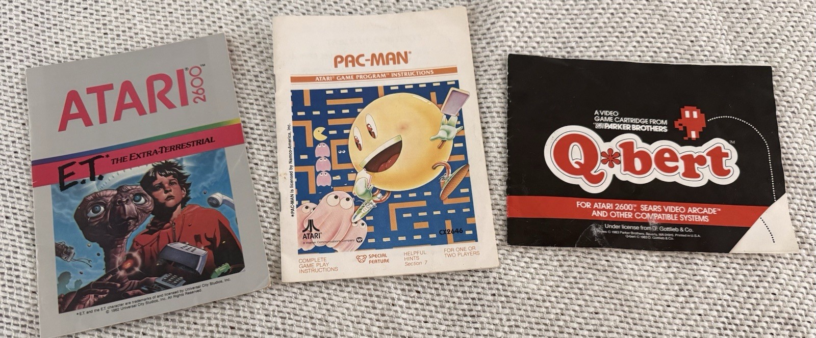 Vintage Atari 2600 System And Games Manuals