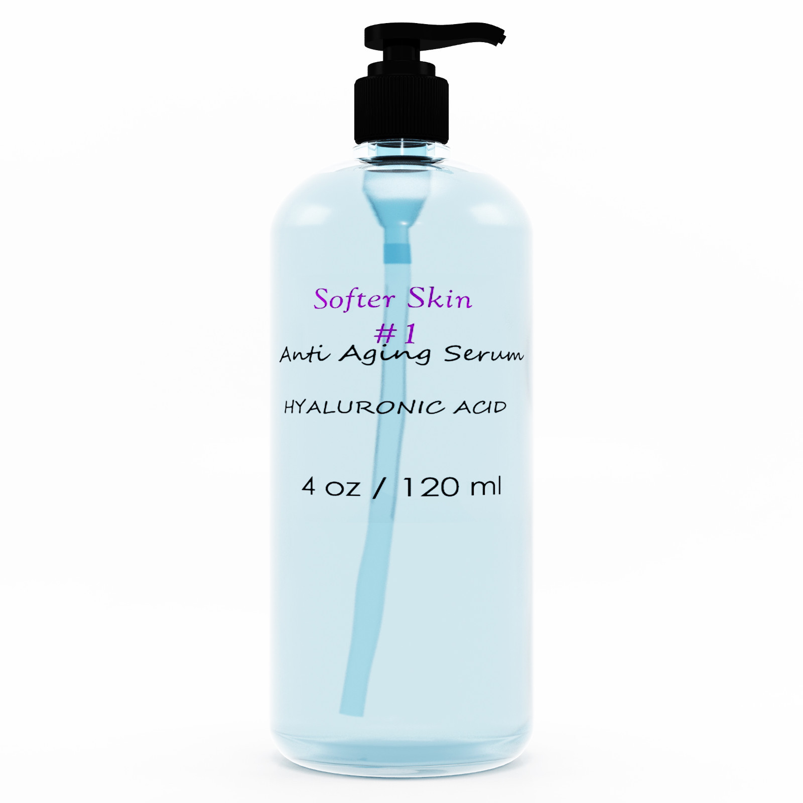 #1 4 oz Pure Hyaluronic Acid Serum Anti-Aging Wrinkles-Intense Hydration Face