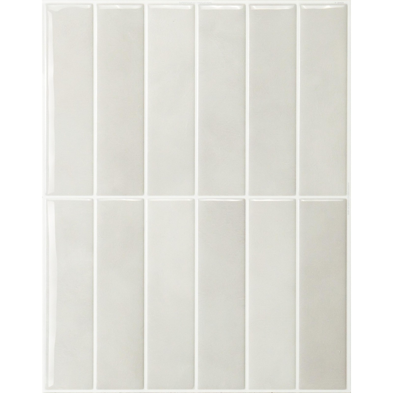 Peel and Stick backsplash, Stacked White & Grey, 11.43"x9"