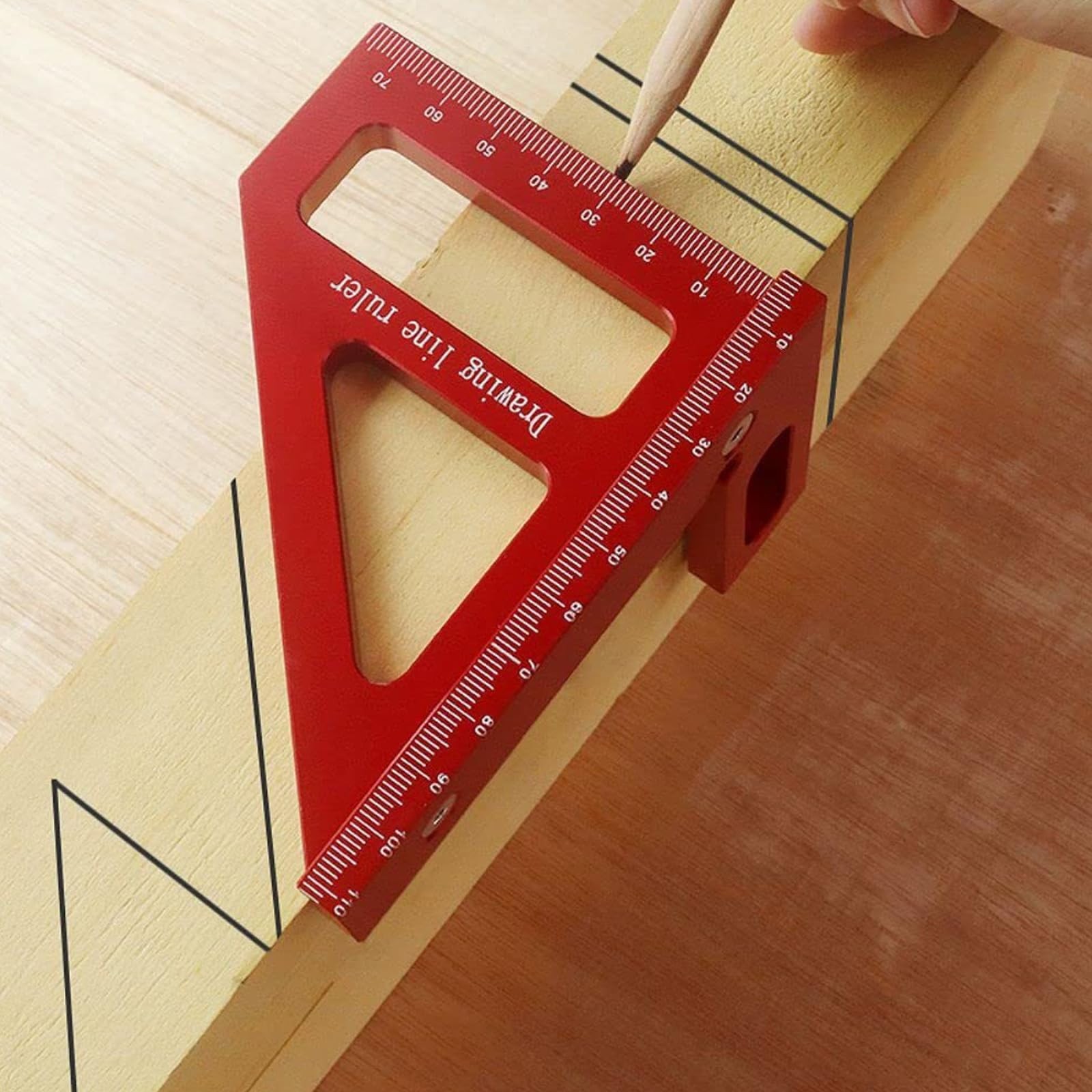 3D Multi-Angle Measuring Ruler,Miter Triangle Ruler Precision Layout Measurin...