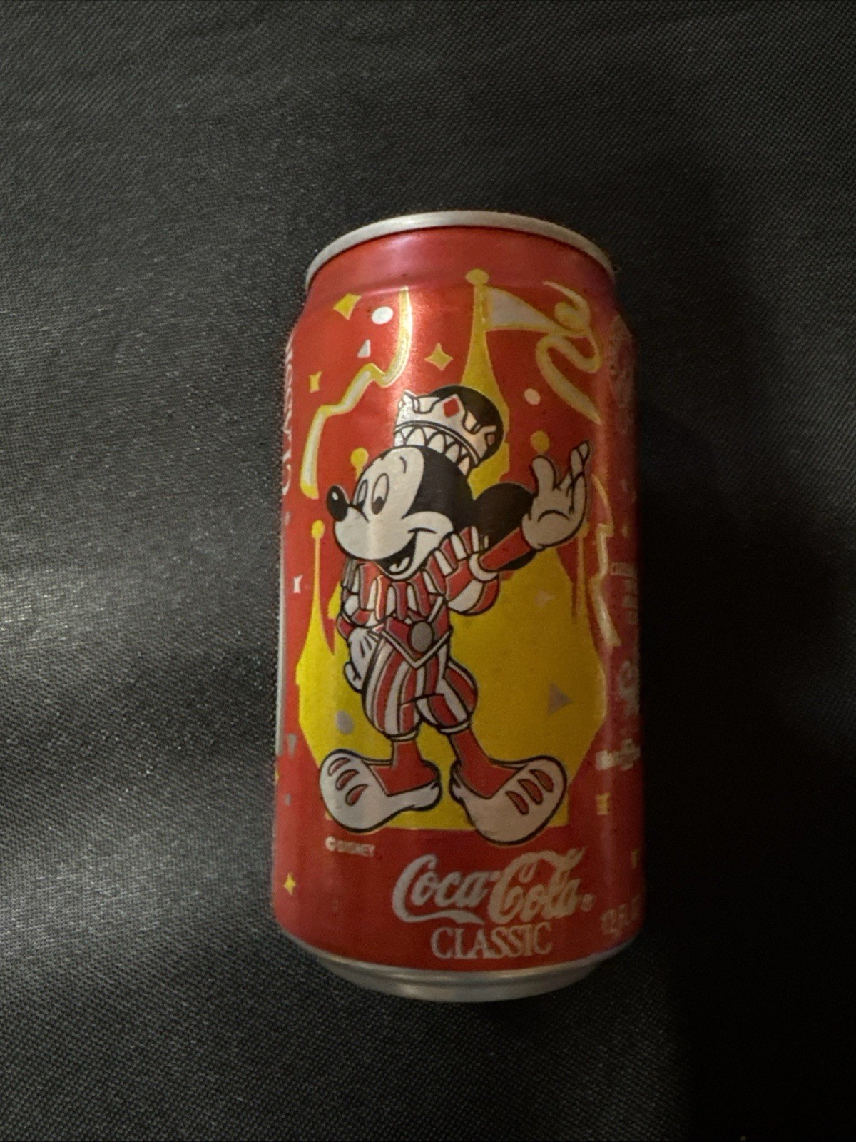 COKE COLA MICKEY DISNEY ALUMINUM SODA CAN OPENED 20 YEAR ANNIVERSARY