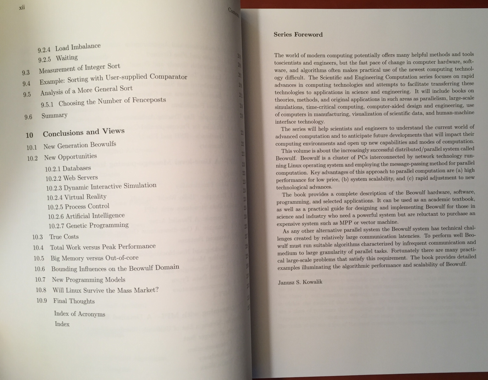 Book = How to Build a Beowulf = Implementation & Application of PC Clusters =
