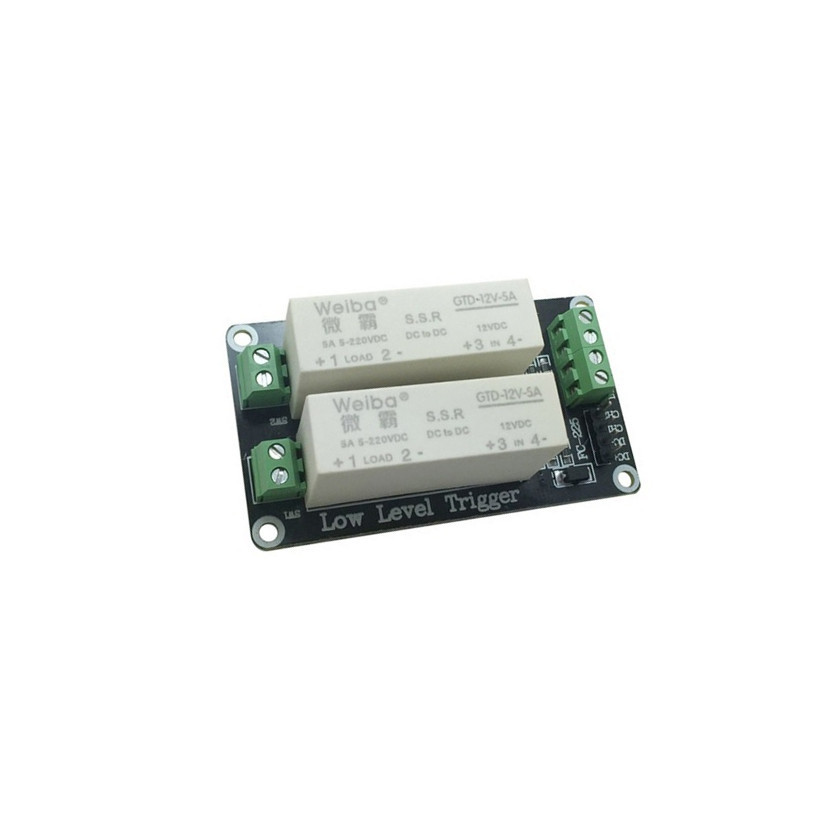 2 Channel SSR Solid State Relay low Trigger 5A 0-2V DC-DC Arduino R3