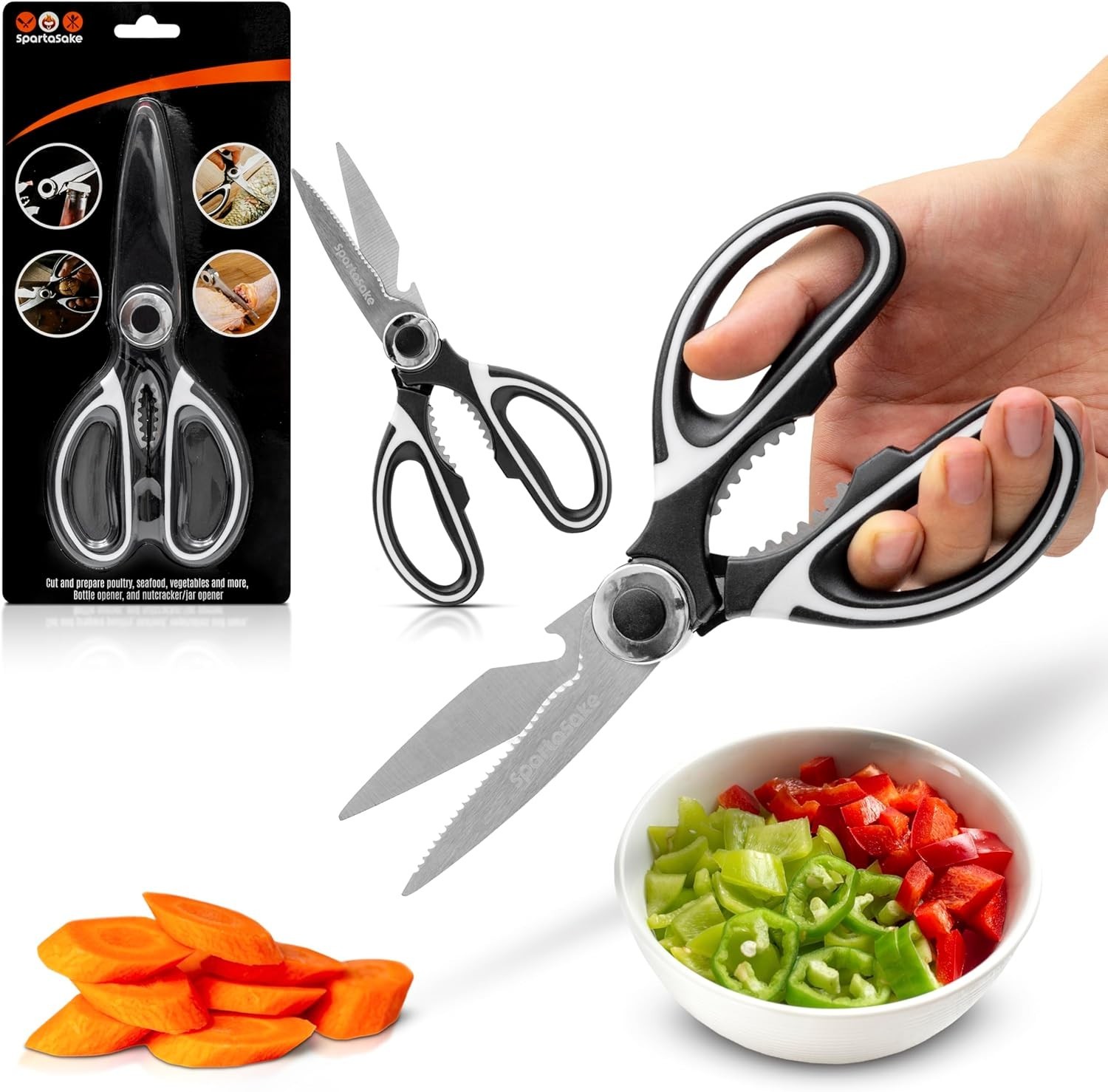 Kitchen Scissors Heavy Duty Stainless Steel Multipurpose Ultra Sharp Bone Shears