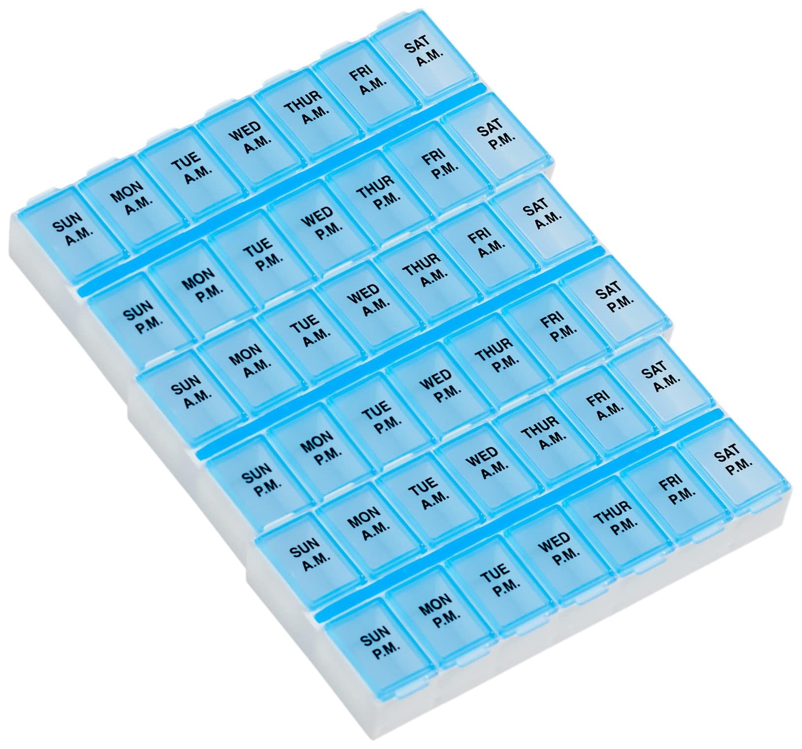 EZY DOSE Weekly (7-Day) AM/PM Daily Pill Case, Medicine Planner, Vitamin Organiz