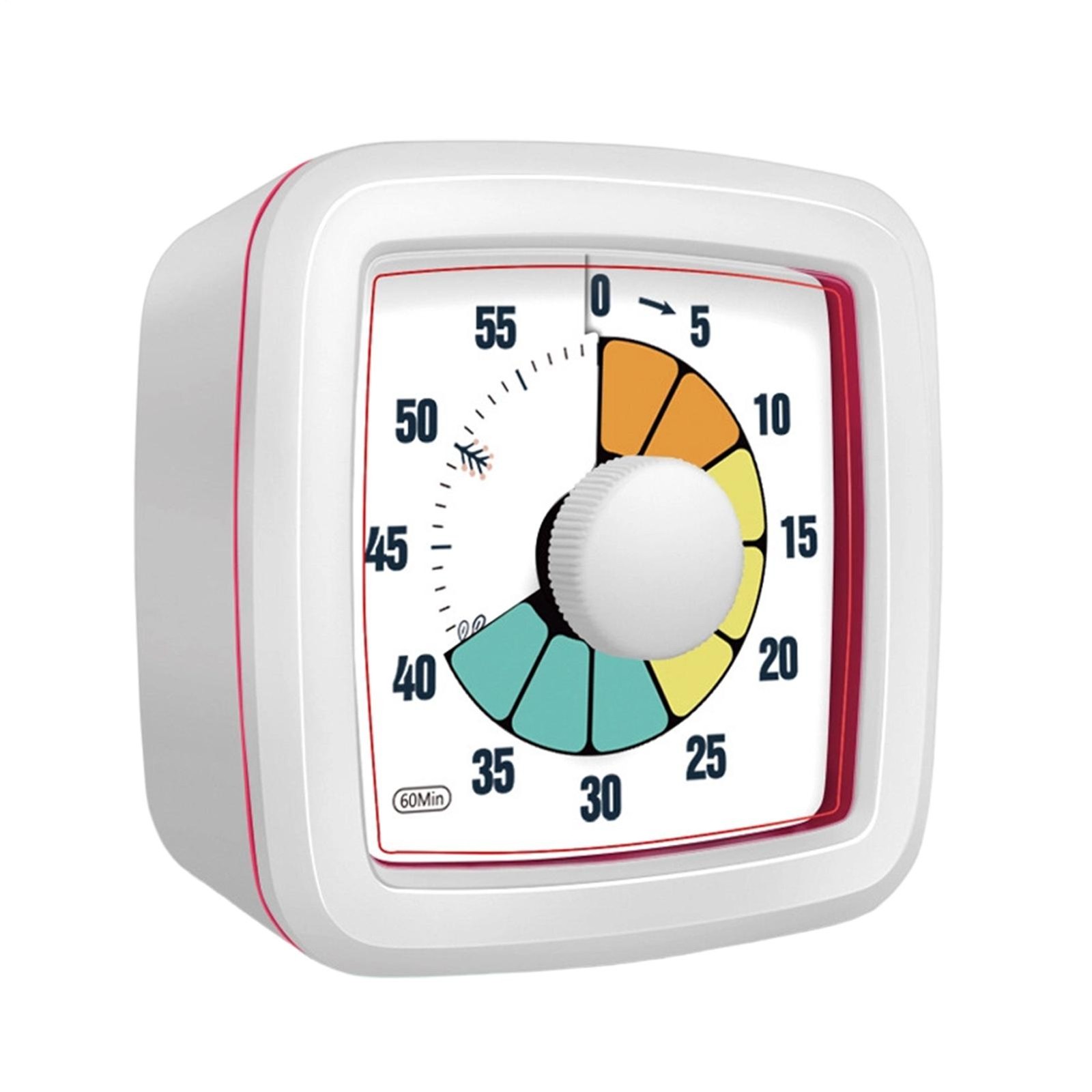 60-Minute Visual Countdown Timer, Mechanical Kitchen Timer Clock Visual Timer