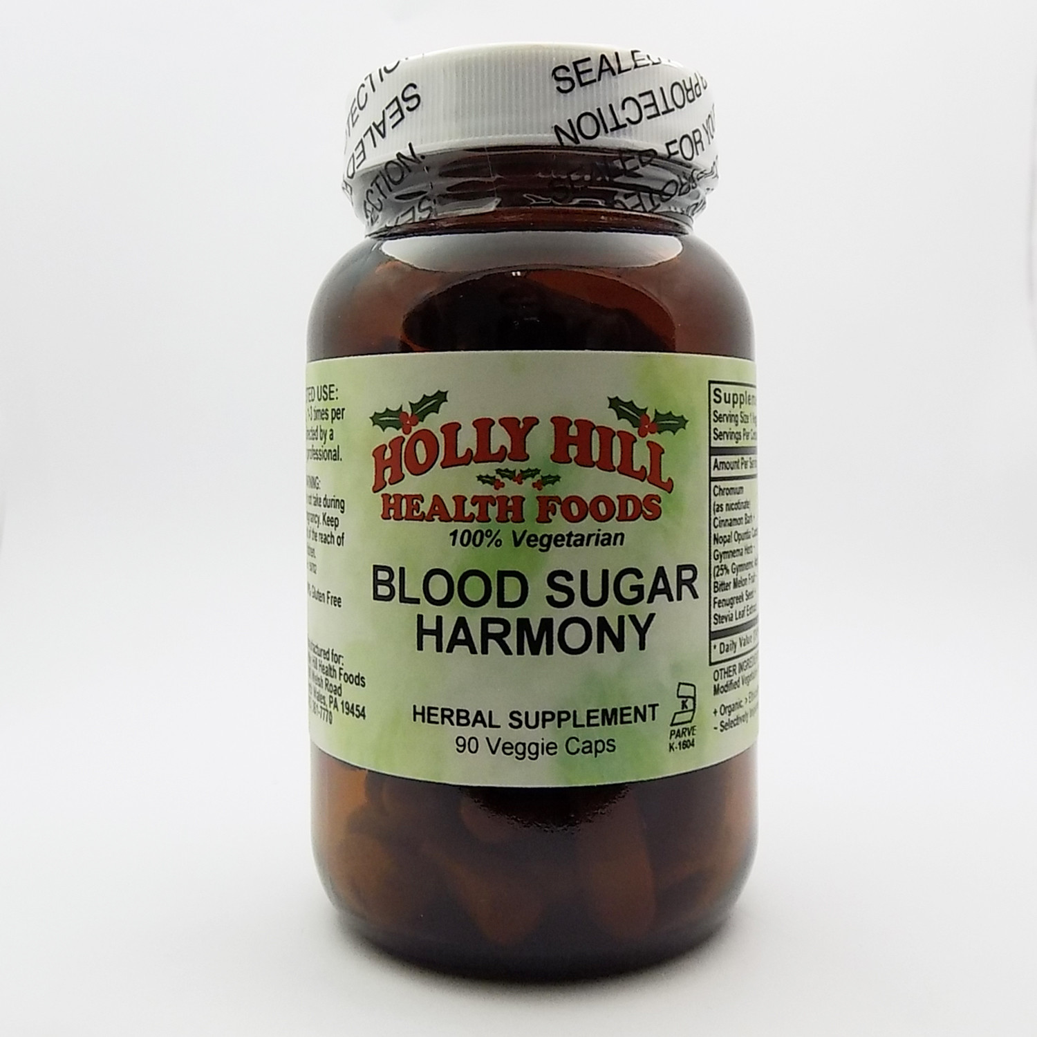 Holly Hill Health Foods, 100% Vegetarian Blood Sugar Harmony, 90 Vegetarian Caps