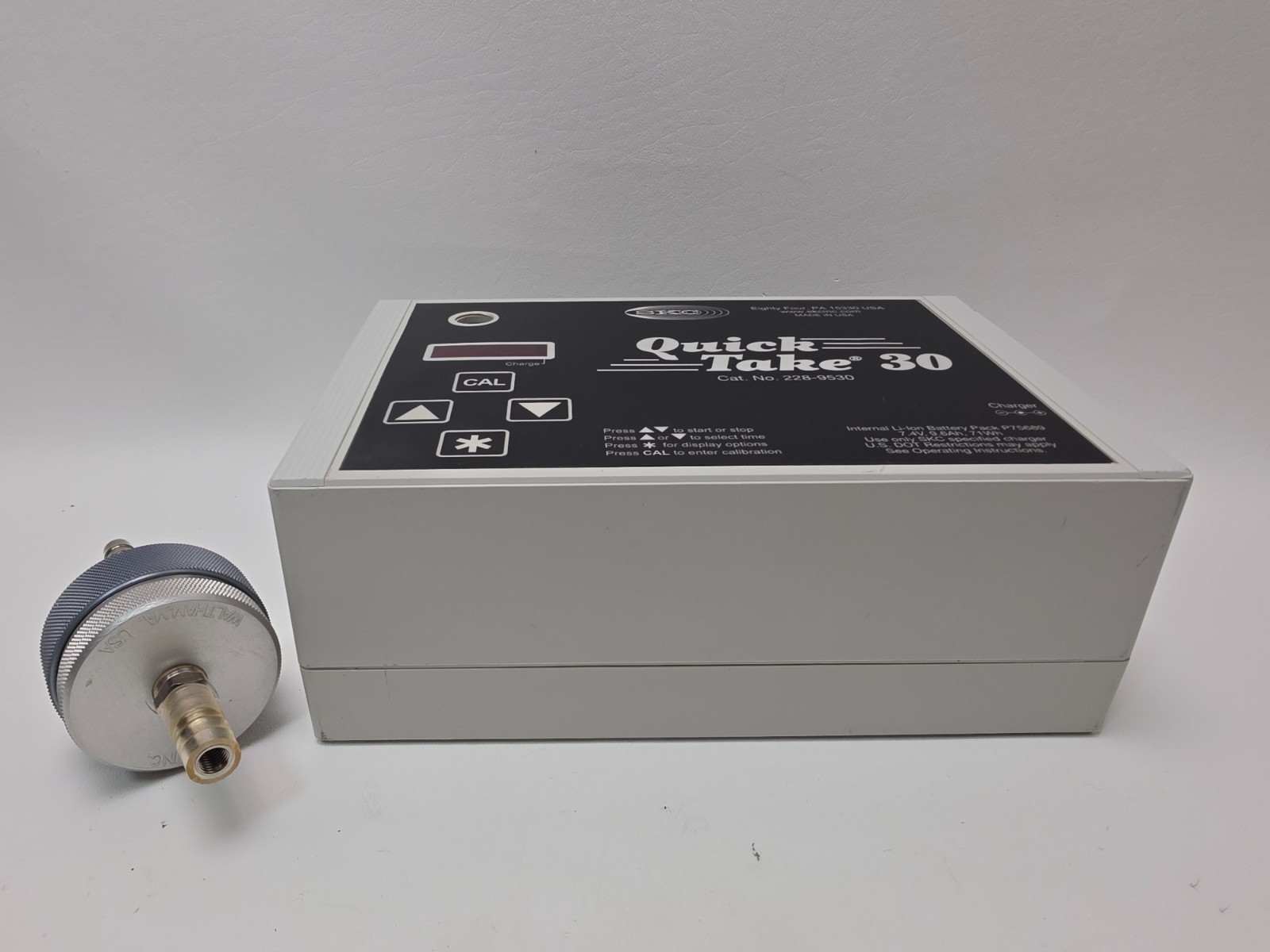 SKC Quick Take 30 228-9530 Air Sampler Sampling Pump & Filter Holder No Charger