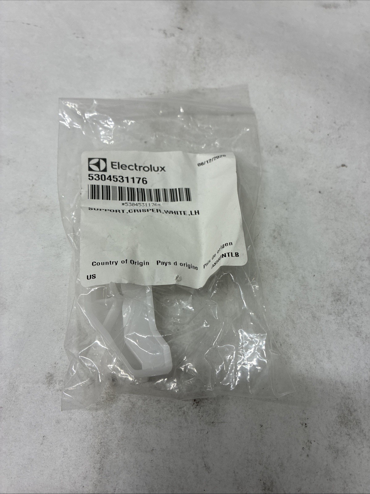 Electrolux 5304531176 Crisper Support LH White