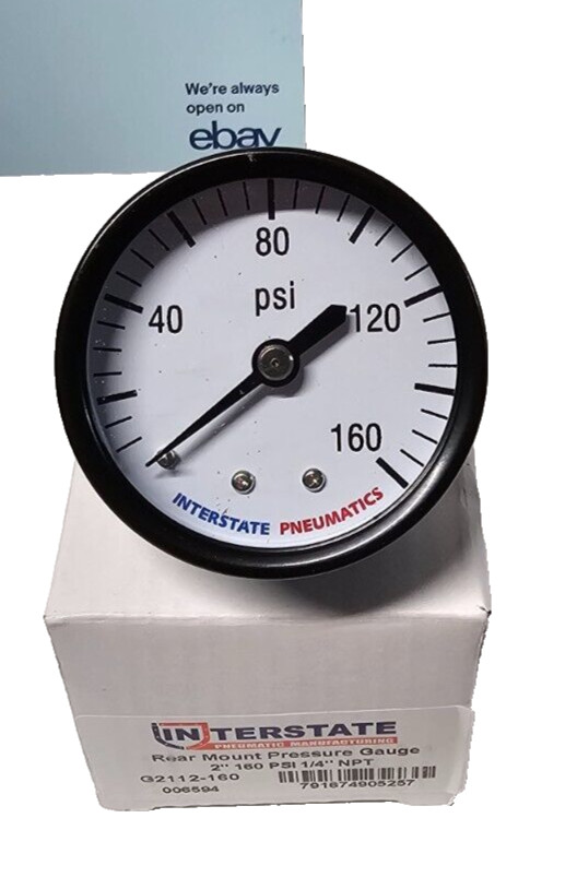 Interstate Pneumatic 1/4" NPT "T" Handle Regulator 0-125 PSI w/Gauge USA W1140T