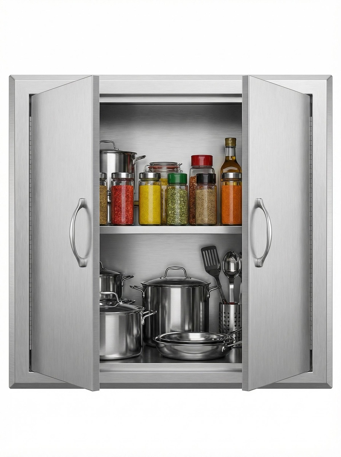 GarveeHome Outdoor Kitchen Access Doors, 24 x 24 Inch Stainless Steel BBQ Isl...
