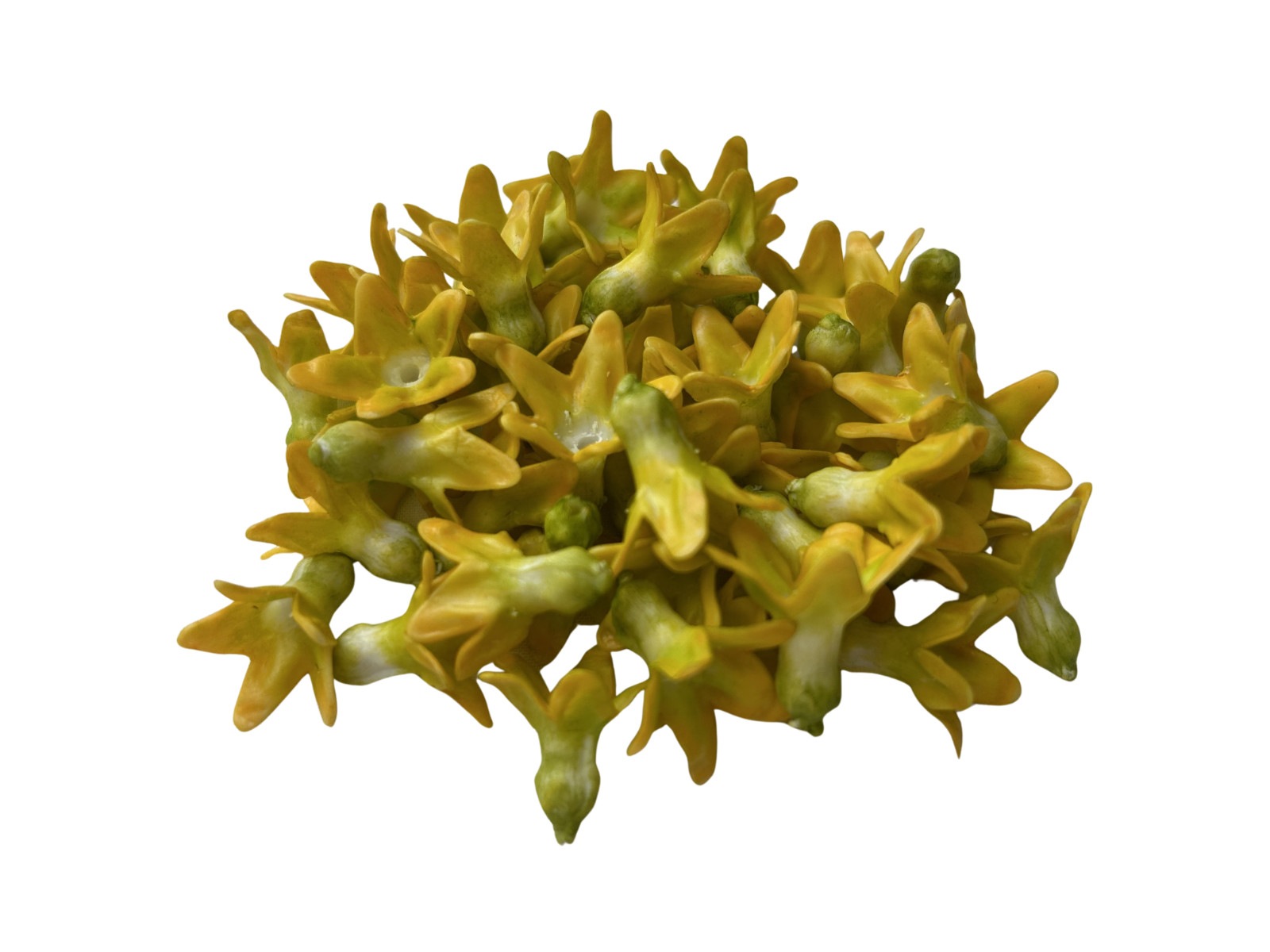 Pakalana Hand Painted Yellow Green Clay Beads for Jewelry Making Craft Supplies