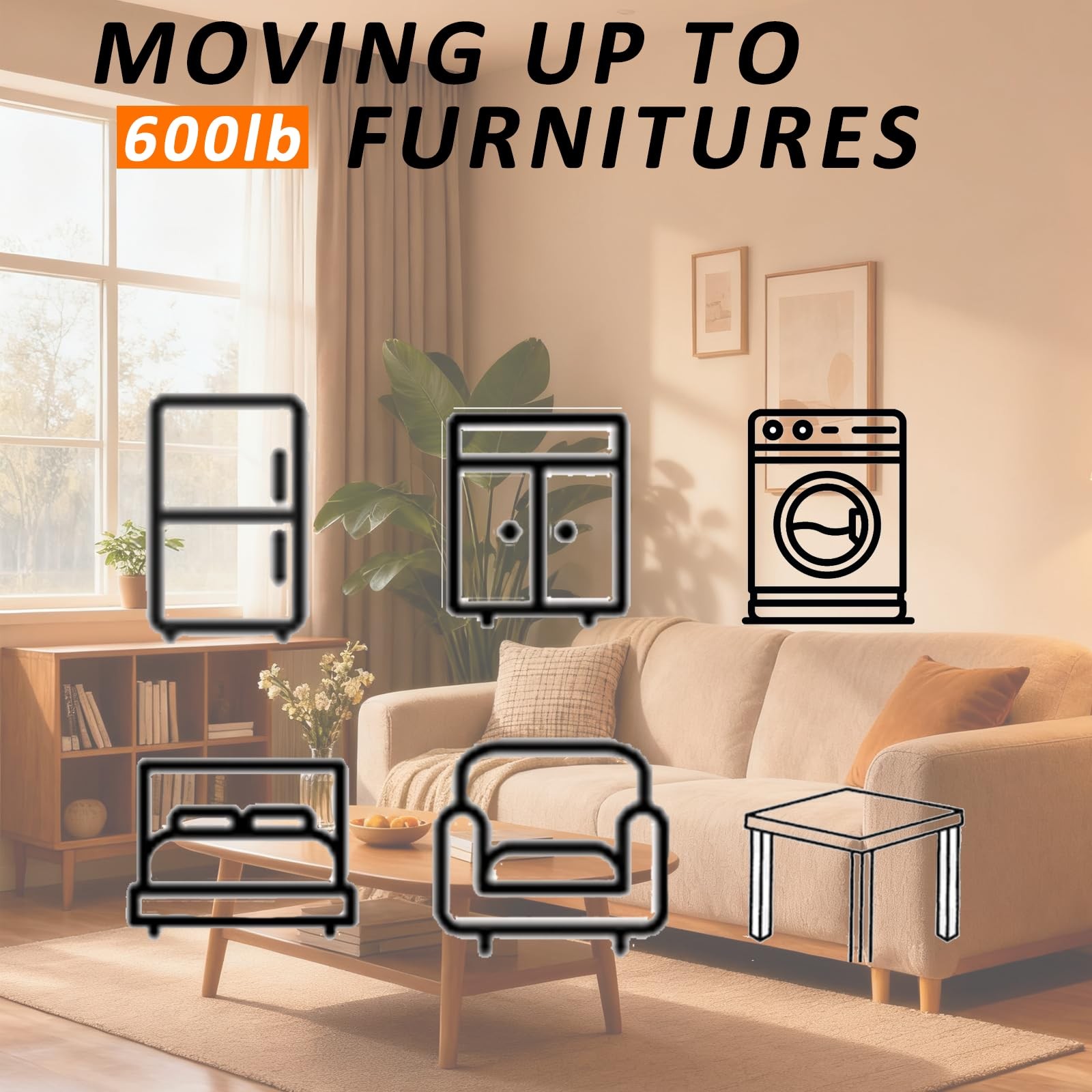 - Adjutable Lifting Straps for 2 Movers - Move Furniture Easily and Safely - ...