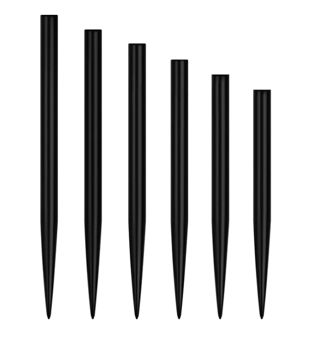 Mission Glide Dart Points 60mm Black - Dart Tips 3 Piece Set