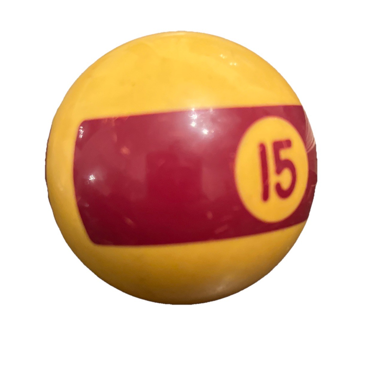Vintage Broken Stripe Pool Ball Replacement 2 1/4 Inch Regulation Size 15 Red
