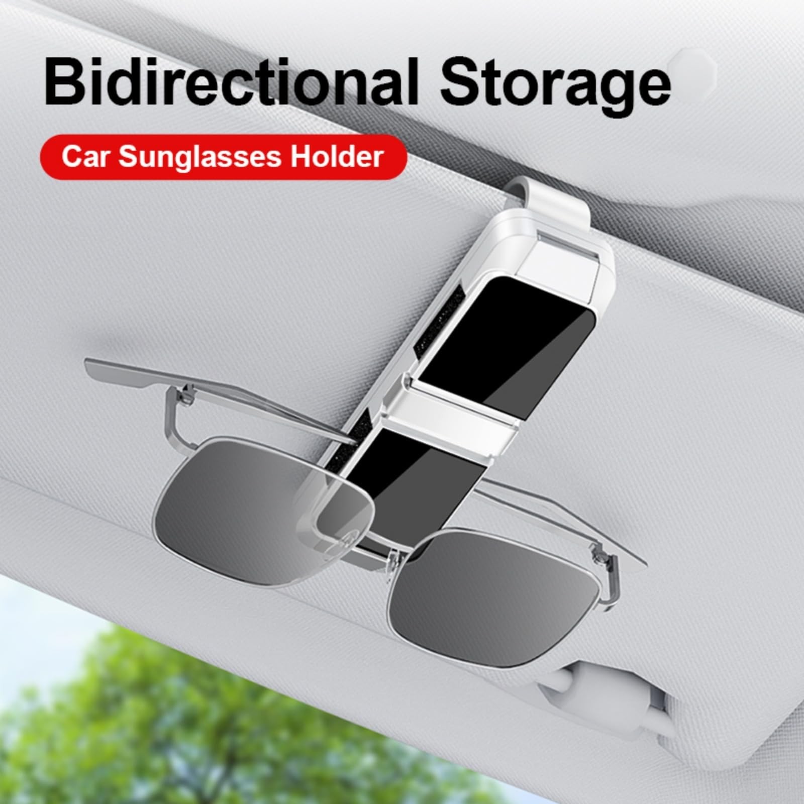 Universal Car Sun Visor Double-Layer Glasses Holder,Practical Visor Sunglasse...