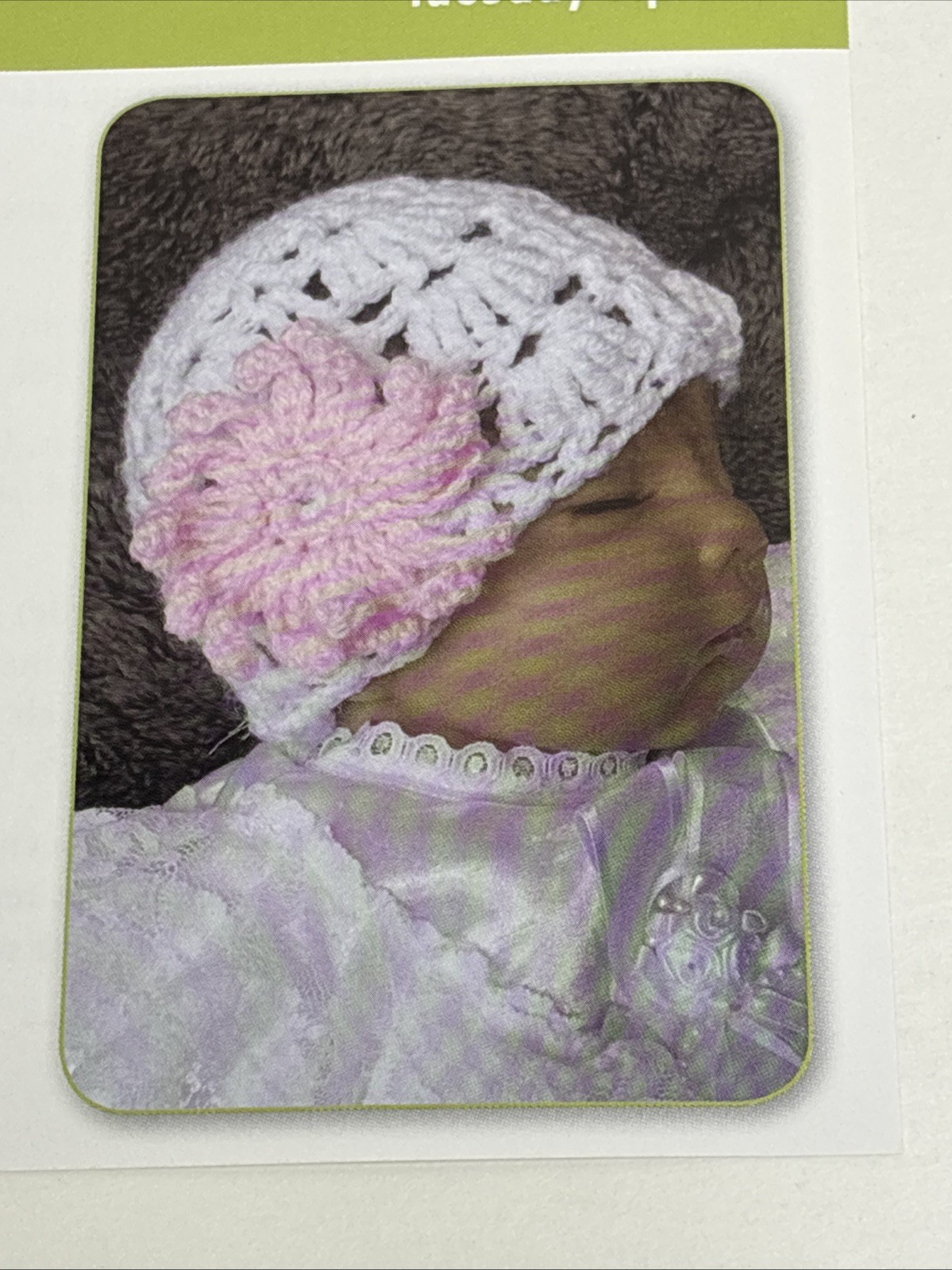 Cluster Flower Beanie for Newborn Crochet Pattern Cards Pages
