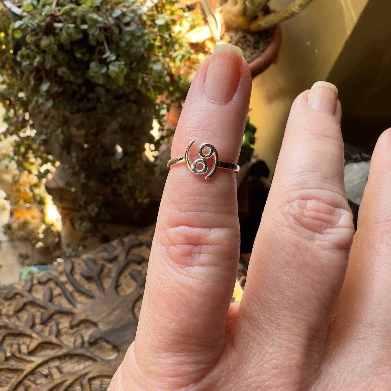 Cancer Sterling Silver Toe Ring
